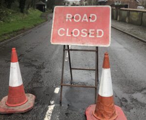 Generic road closed sign (not showing the proposed closure)